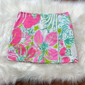 Lilly Pulitzer Jasmine Skort in Flamingo Pink Don’t Have a Cluck